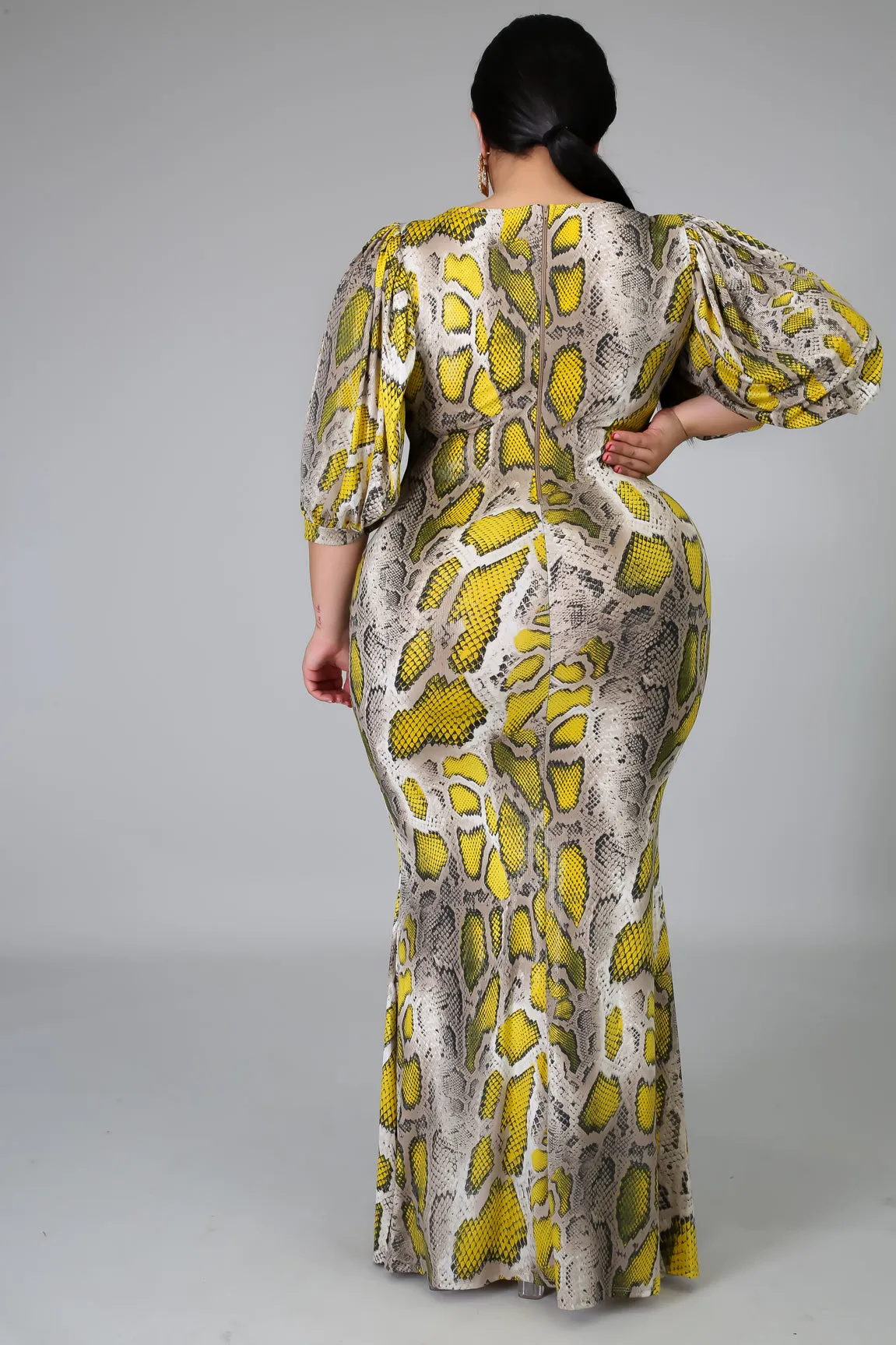 Yellow Python Dress