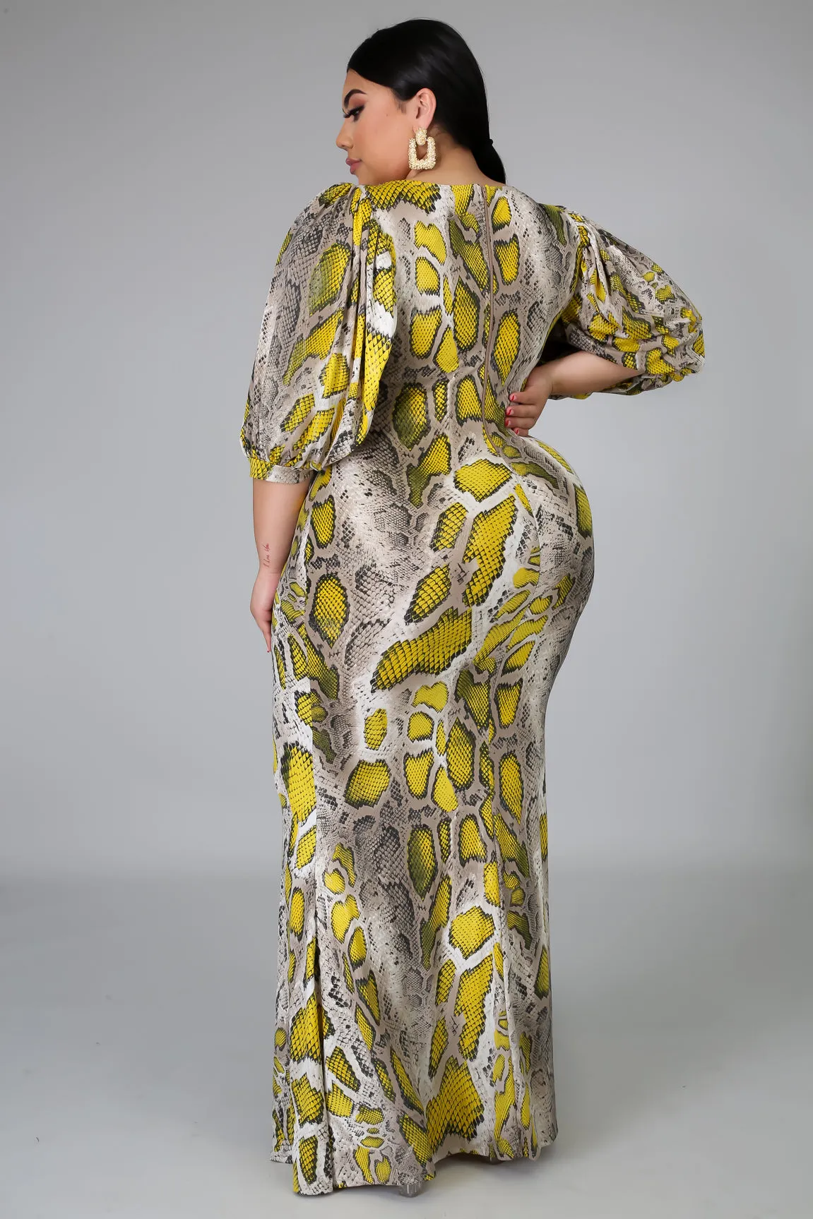 Yellow Python Dress