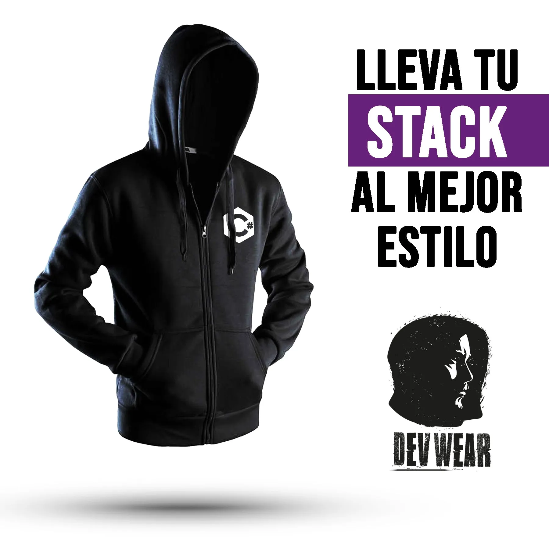 ZIPPER DEVELOPER CSHARP BLANCO