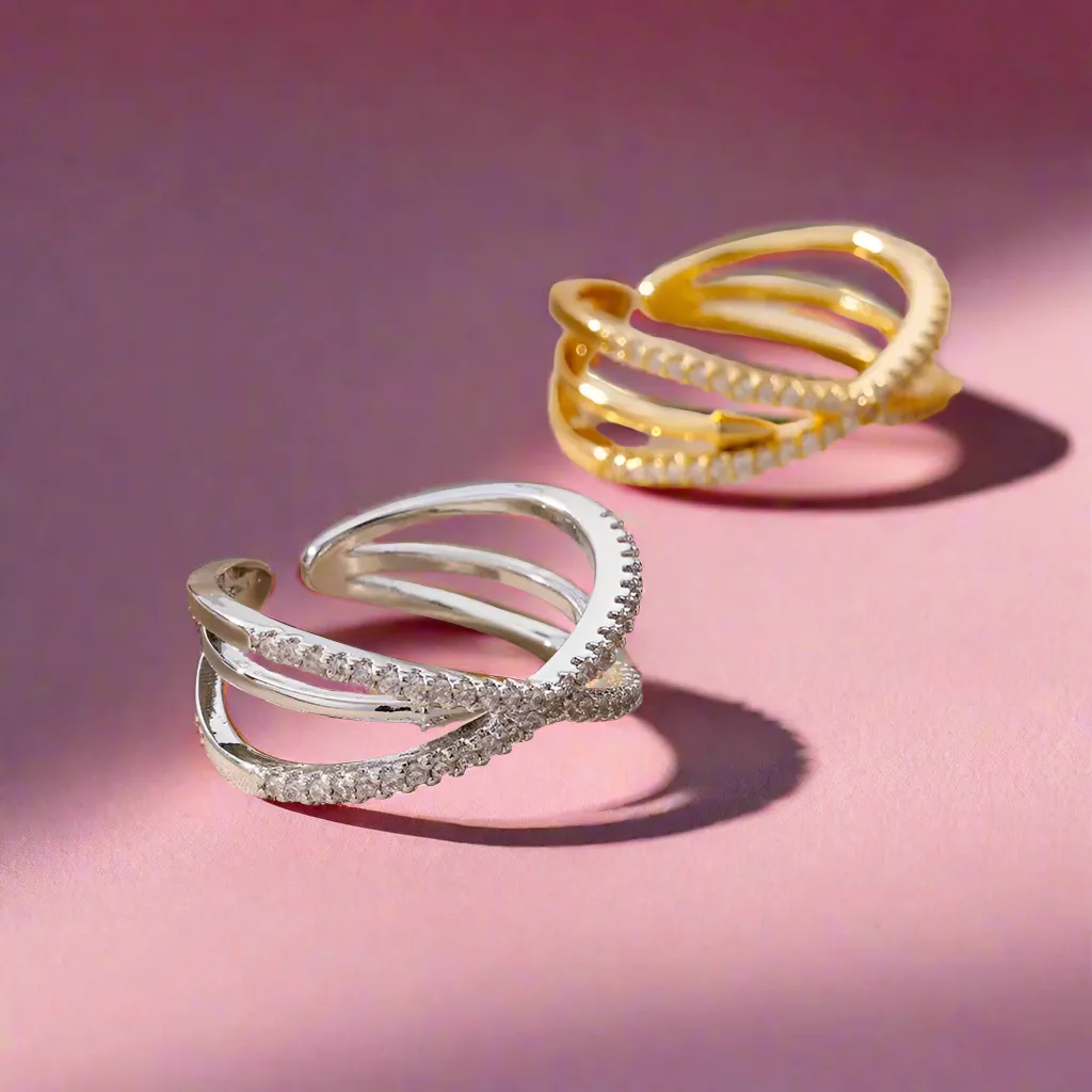 Zircon Cross Ring