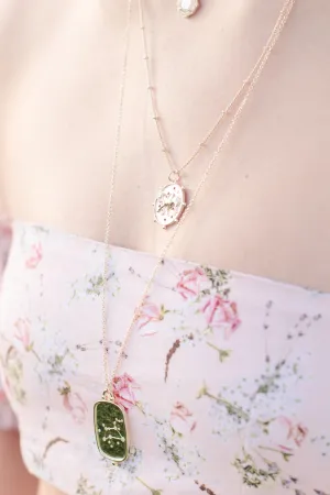 Zodiac Layered Necklace, Aquarius
