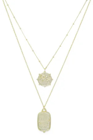 Zodiac Layered Necklace, Capricorn