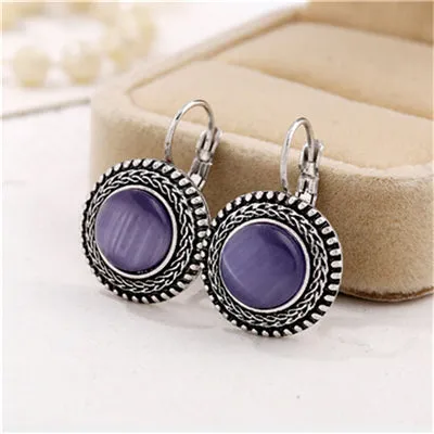 ZOSHI 2017 Fashion Boho Big Drop Earrings For Women Jewelry Brinco Carved Vintage Tibetan Silver Bohemian Long Earrings