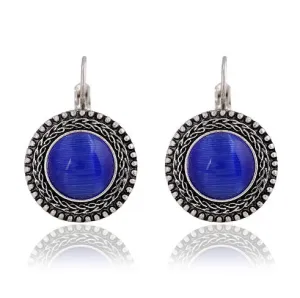 ZOSHI 2017 Fashion Boho Big Drop Earrings For Women Jewelry Brinco Carved Vintage Tibetan Silver Bohemian Long Earrings