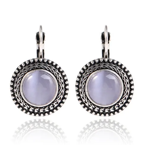 ZOSHI 2017 Fashion Boho Big Drop Earrings For Women Jewelry Brinco Carved Vintage Tibetan Silver Bohemian Long Earrings