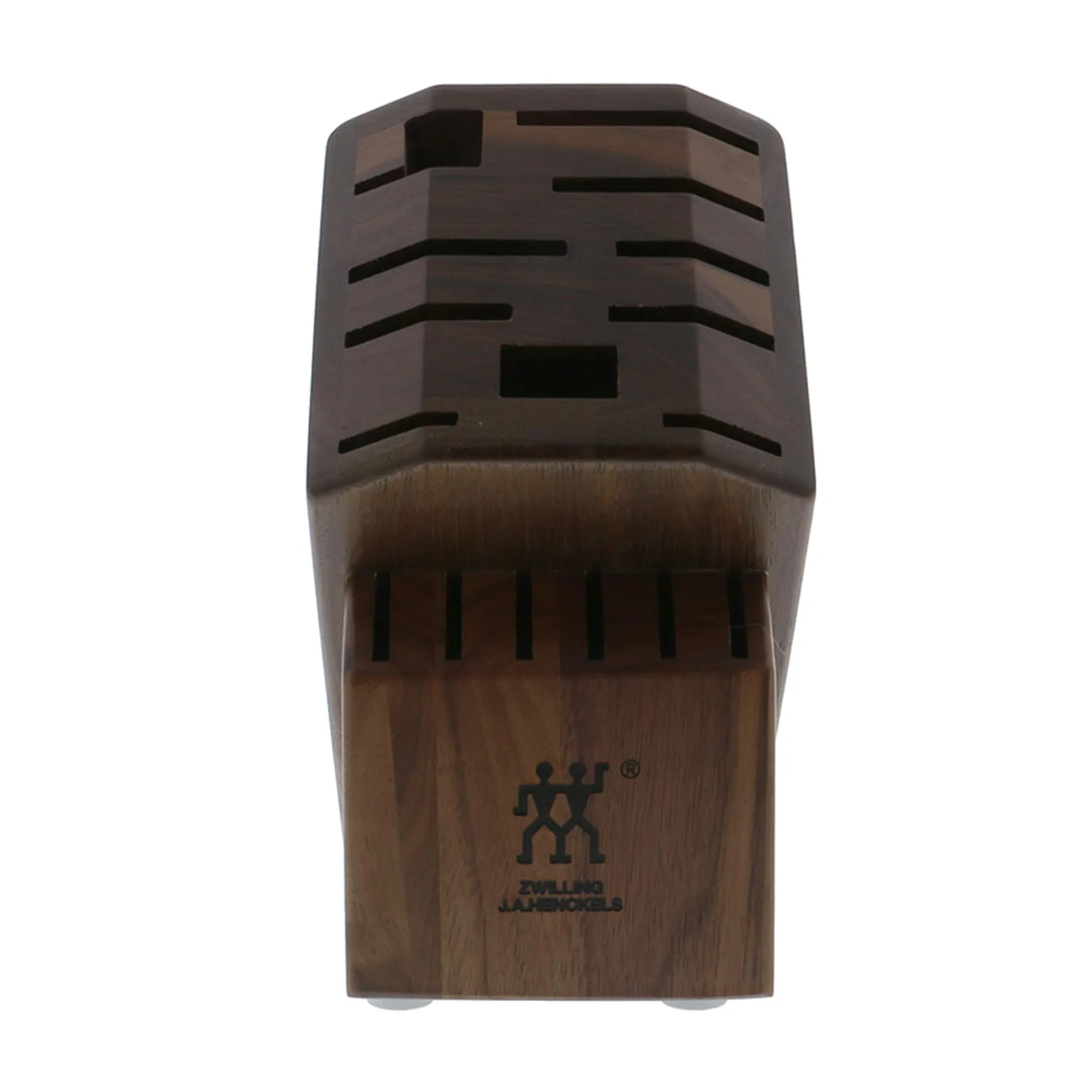 ZWILLING Pro 16-slot Knife Block - Dark Walnut - Black